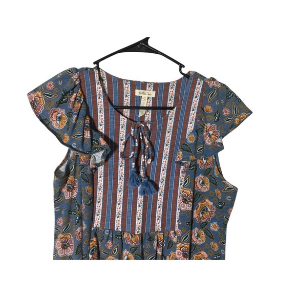 Matilda Jane Dress Women's Size Small Multicolor Floral Flutter Sleeve - Picture 3 of 6
